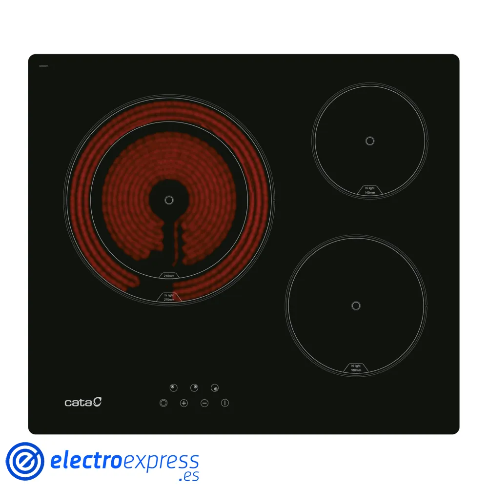 Vitroceramica independiente CATA td6003bk