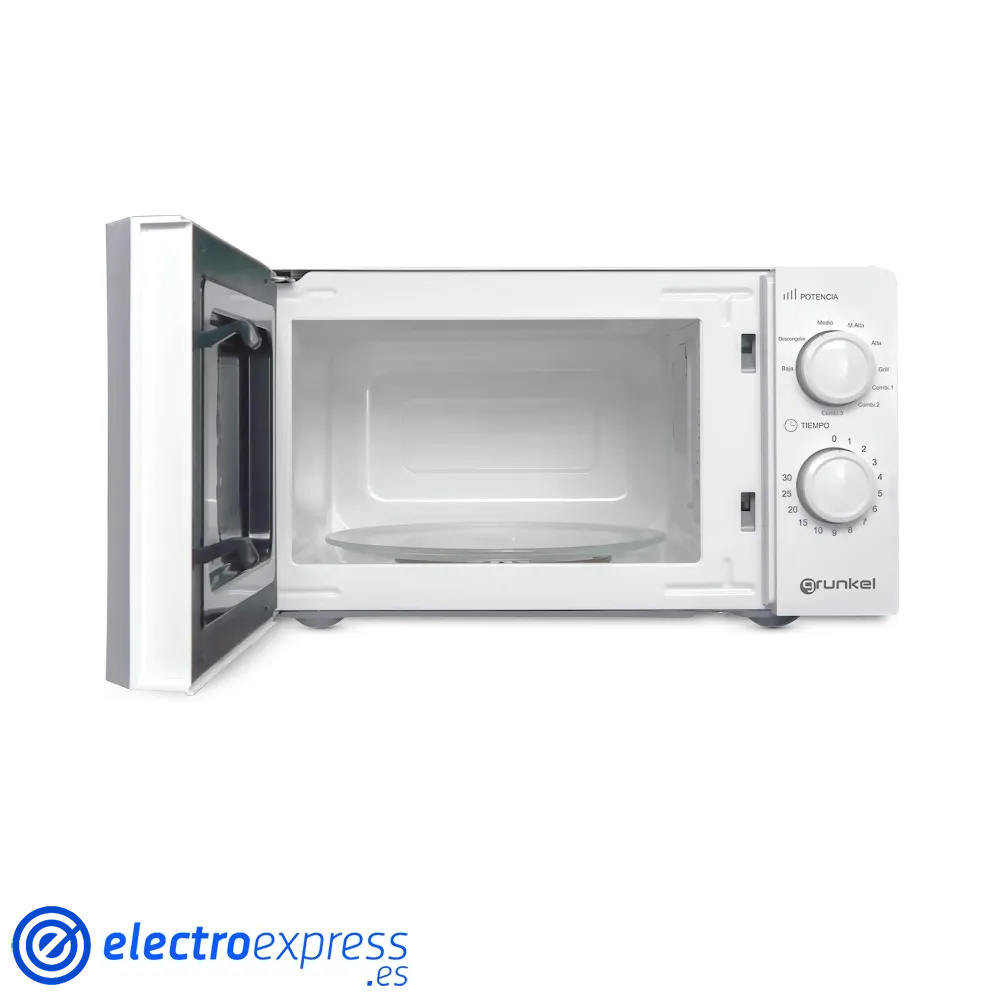 Microondas grunkel mwg20ig 20litros con grill blanco 700watios 2 00380609